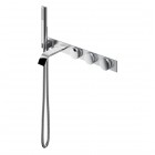 Omnires Beyond bateria wannowa 5-otworowa podtynkowa chrom połysk / szczotkowany BY8537CRCB