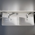 Laufen Pro X umywalka 120x46,5 cm podwójna prostokątna ścienna biała H8148620001041