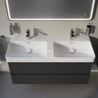 Laufen Pro X umywalka 120x46,5 cm podwójna prostokątna ścienna biała H8148620001041