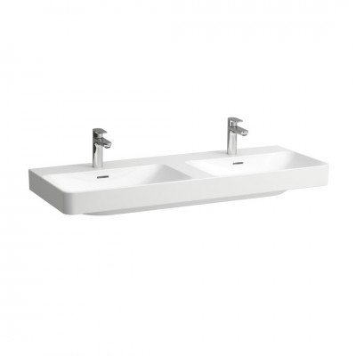 Laufen Pro X umywalka 120x46,5 cm podwójna prostokątna ścienna biała H8148620001041
