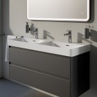 Laufen Pro X umywalka 120x46,5 cm podwójna prostokątna ścienna biała H8148620001041