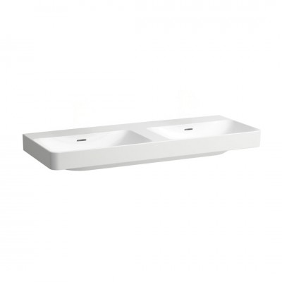 Laufen Pro X umywalka 120x46,5 cm podwójna prostokątna ścienna biała H8148620001091