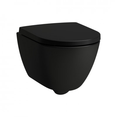 Laufen Pro X miska WC wisząca Silent Flush krótka spłukiwanie wirowe czarny mat H8208637160001