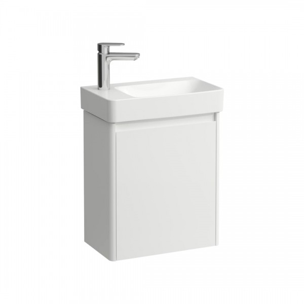 Laufen Base 2.0 umywalka z szafką 48 cm wisząca lewa biały połysk H8658652611131