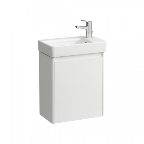 Laufen Base 2.0 umywalka z szafką 48 cm wisząca prawa biały mat / biały H8658642601141