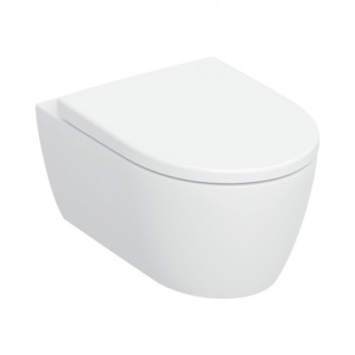 Geberit iCon miska WC wisząca TurboFlush spłukiwanie wirowe z deską wolnoopadającą biała KeraTect 503.045.00.8