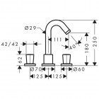 Hansgrohe Logis bateria wannowa 3-otworowa montaż brzeg wanny 71300000