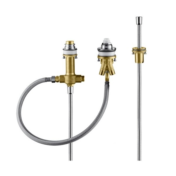 Hansgrohe zestaw podstawowy do baterii 3-otworowej do montażu na brzegu wanny 13439180