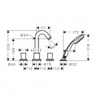 Hansgrohe Logis bateria wannowa 4-otworowa montaż brzeg wanny 71314000
