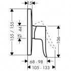 Hansgrohe Metris bateria prysznicowa podtynkowa bez przełącznika 31456000