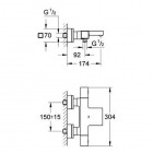 Grohe Grohtherm Cube bateria wannowa z termostatem 34497000