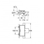 Grohe Grohtherm Cube bateria wannowa z termostatem 34502000