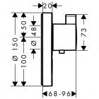 Hansgrohe bateria termostatyczna ShowerSelect S podtynkowa Highflow z 1 zaworem i dodatkowym wyjściem