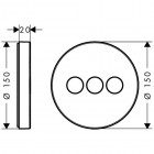 Hansgrohe zawór odcinający ShowerSelect S, podtynkowy dla 3 odbiorników