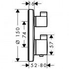 Hansgrohe bateria termostatyczna Ecostat S, podtynkowa z zaworem odcinającym