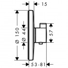Hansgrohe bateria termostatyczna Ecostat S, podtynkowa