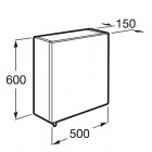Roca Debba szafka z lustrem 50 cm