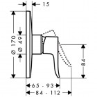 Hansgrohe Metris bateria prysznicowa podtynkowa bez przełącznika HighFlow 31652000