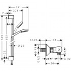 Hansgrohe zestaw prysznicowy Crometta 100 Vario/Ecostat Combi 0,65 m lub 0,90 m 27030400