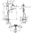 Hansgrohe Croma Select E komplet prysznicowy 180 2jet 27258400