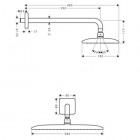 Hansgrohe Raindance E 360 AIR 1jet EcoSmart 9l/min. z ramieniem prysznicowym 390 mm