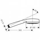 Hansgrohe główka prysznicowa Crometta 100 1jet