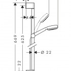 Hansgrohe Crometta 100 1jet zestaw natryskowy 0,65 m lub 0,90 m EcoSmart 9l/min.