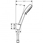 Hansgrohe Crometta 100 Vario/PorterS zestaw natryskowy 1,25 m lub 1,6 m 26666400