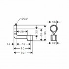 Hansgrohe uchwyt prysznicowy Porter Reno 28335000