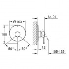 Grohe Essence New bateria prysznicowa podtynkowa bez przełącznika 19286001