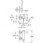 Grohe Essence New bateria wannowa z zestawem prysznicowym 33628001
