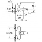 Grohe Eurodisc Joy bateria wannowa 23431000