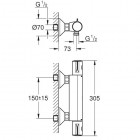 Grohe Grohtherm 800 bateria prysznicowa z termostatem 34558000