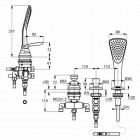 Kludi Balance bateria wannowa 3-otworowa 524480575