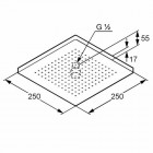 Kludi A-QA ECO deszczownica 250x250 mm