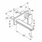 Kludi E2 bateria umywalkowa ścienna wylewka 180 mm