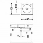 Duravit Architec umywalka nablatowa 400x400 mm otwór na baterię po prawej stronie