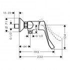 Hansgrohe Focus bateria prysznicowa z długim uchwytem