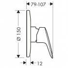 Hansgrohe Logis bateria prysznicowa podtynkowa bez przełącznika 71666000