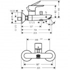 Hansgrohe Talis E bateria wannowa ścienna