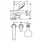 Hansgrohe Talis E bateria wannowa 3-otworowa 71731000