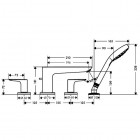 Hansgrohe Talis E bateria wannowa 4-otworowa 71748000