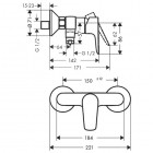 Hansgrohe Talis E bateria prysznicowa ścienna