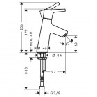 Hansgrohe Talis S bateria umywalkowa bez mieszacza