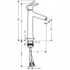 Hansgrohe Talis S bateria umywalkowa wysoka 72032000