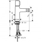 Hansgrohe Talis Select S bateria bidetowa