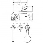 Hansgrohe Talis S bateria wannowa 3-otworowa 72416000