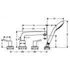 Hansgrohe Talis S bateria wannowa 4-otworowa 72419000
