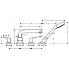 Hansgrohe Talis S bateria wannowa 4-otworowa 72418000