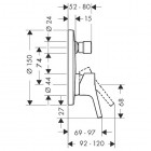 Hansgrohe Talis S bateria prysznicowa podtynkowa z przełącznikiem 72405000